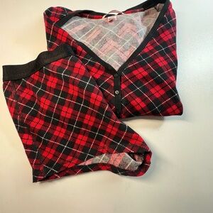 Victoria's Secret High Waist Plaid Shorts - Red and Black
